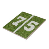 第75誕生日のフットボールのカスタマイズ可能なタイル タイル (側面)