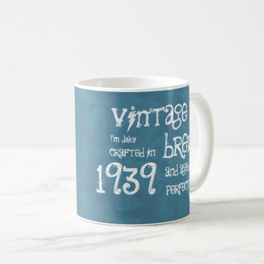 第75誕生日の1939年のヴィンテージの醸造物か年V75E コーヒーマグカップ (正面右)
