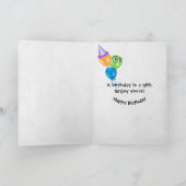 第75誕生日ろうそく目玉 カード (内部)