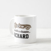 第75誕生日ギフトビンテージカー75歳 コーヒーマグカップ (正面左)