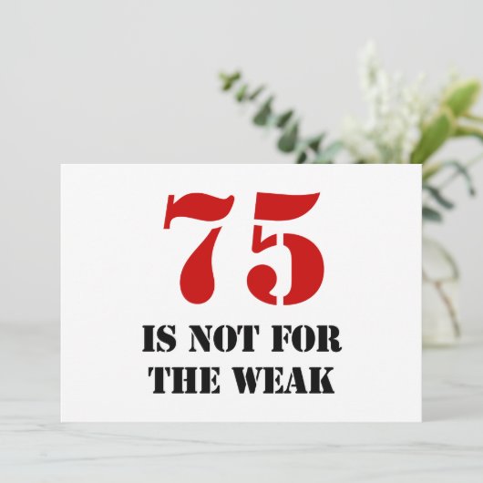 第75誕生日ギャグギフト カード (スタンド正面)