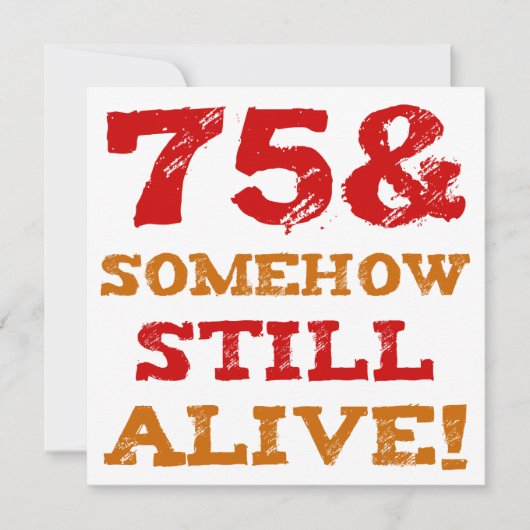 第75誕生日ギャグギフト カード (正面)