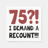 第75誕生日ギャグギフト スタンダードカクテルナプキン (正面)