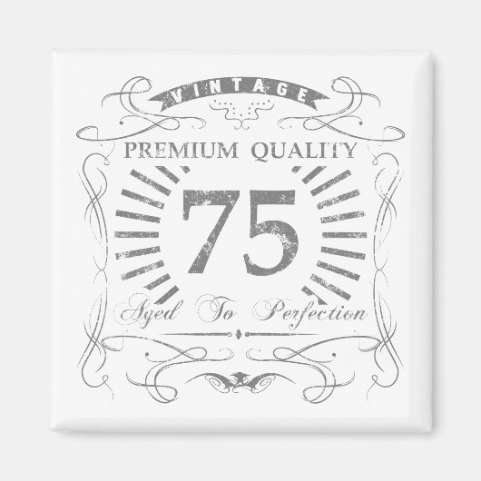 第75誕生日ギャグギフト マグネット (正面)