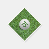 第75誕生日ゴルフボールオングラスナプキンス スタンダードカクテルナプキン (角)