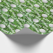 第75誕生日ゴルフボールオングラスラッピング紙 ラッピングペーパー (角)