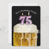 第75誕生日ビールパーティー 招待状 (正面)
