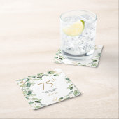 第75誕生日ユーカリ スクエアペーパーコースター (インサイチュ)