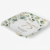 第75誕生日ユーカリ ペーパープレート (傾斜あり)