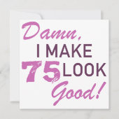 第75誕生日ユーモア カード (正面)