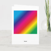 第75誕生日最高の世界素敵な虹 カード (裏面)