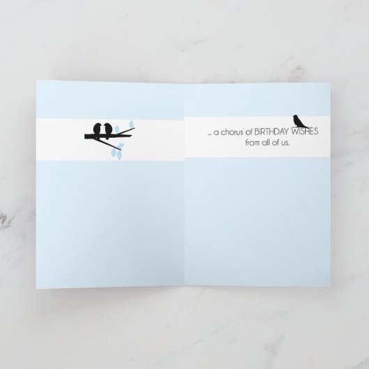 第75誕生日鳥コーラス カード (内部)
