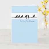 第75誕生日鳥コーラス カード (黄色い花)