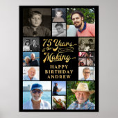 第75誕生日14号写真コラージュ制作年 ポスター (正面)