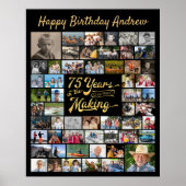 第75誕生日55号写真コラージュ制作年 ポスター (正面)
