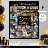 第75誕生日55号写真コラージュ制作年 ポスター