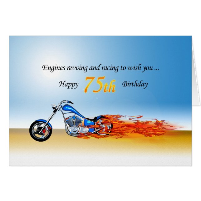 第75誕生日（燃えるバイク付き） (正面横)