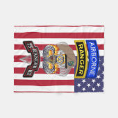 第75連隊『射手が道を進む』 フリースブランケット (正面(横))