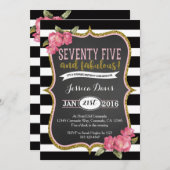 第75驚きの昼食会の誕生日のパーティの招待状 招待状 (正面/裏面)