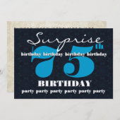 第75驚きの青く、真夜中の誕生会 招待状 (正面/裏面)