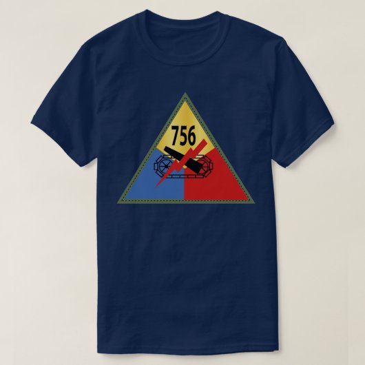 第756戦車大隊SSI x Tシャツ (デザイン正面)