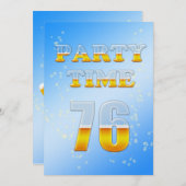 第76回バースデーパーティーへのビール招待 招待状 (正面/裏面)