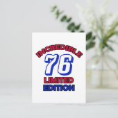 第76誕生日のデザイン ポストカード (スタンド正面)