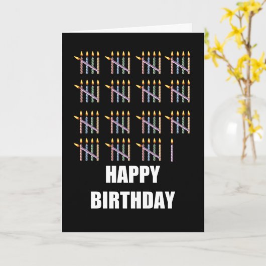 第76誕生日（ろうそく） カード (黄色い花)