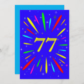 第77回バースデーパーティーへの招待の爆発 招待状 (正面/裏面)