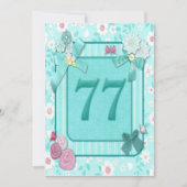 第77回誕生日パーティーの招待状 招待状 (正面)