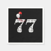第77回誕生日パーティー風船 スタンダードカクテルナプキン (正面)