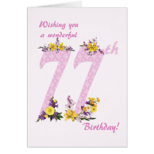 第77誕生日花飾数
