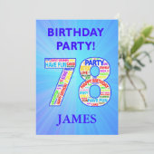 第78回誕生日パーティーの招待状の追加 招待状 (スタンド正面)
