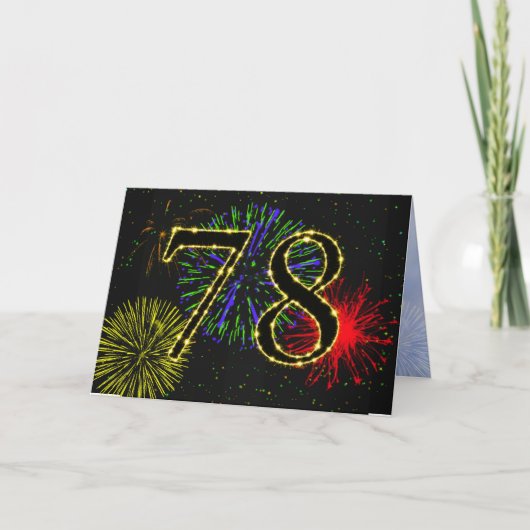 第78回誕生日パーティーへの招待 招待状 (正面)