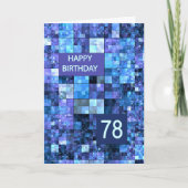第78誕生日ブルースクウェア カード (正面)