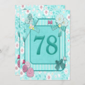 第79回誕生日パーティーの招待状 招待状 (正面/裏面)