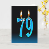 第79誕生日キャンドル カード (黄色い花)