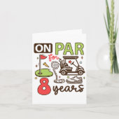 第8おもしろい誕生日ゴルフシャツ8歳ゴルファーK カード (正面)