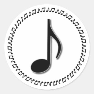 第8ノート音楽デザイン ラウンドシール