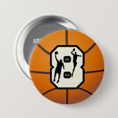 第8バスケットボールおよびプレーヤー 缶バッジ (正面&裏面)