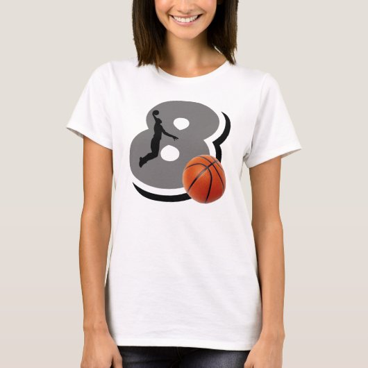 第8バスケットボール選手 Tシャツ (正面)