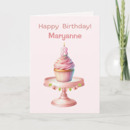 第8パーソナライズされた誕生日カップケーキカード カード