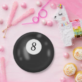 第8ビリヤード球 ペーパープレート (パーティー)