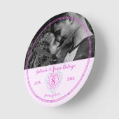 第8回トルマリン結婚ズ周年記念ハート宝石ラウンド ラウンド壁時計 (傾斜)