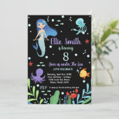 第8回マーメイド誕生日招待状 招待状 (スタンド正面)