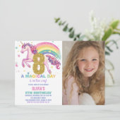 第8回ユニコーン誕生日招待状と写真 招待状 (スタンド正面)