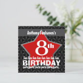 第8回誕生日パーティー黒赤白星V08 招待状 (スタンド正面)