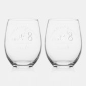 第8回青銅結婚記念署名 ステムなしワイングラス (裏面)