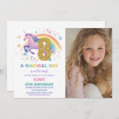 第8回Unicorn誕生日招待状（写真あり） 招待状 (正面/裏面)