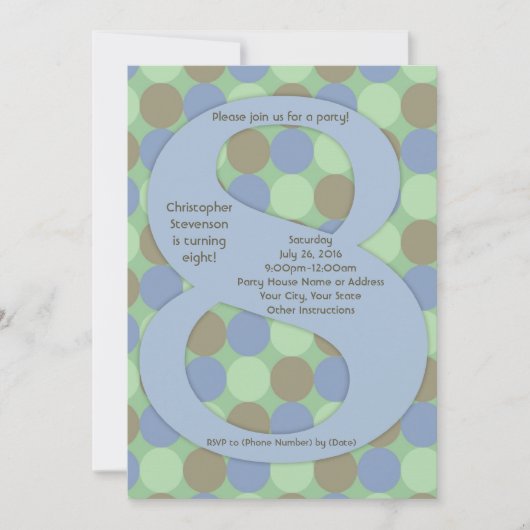 第8大少年の誕生日会 招待状 (正面)